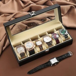 6 Slot Watch Collection Box cosmetic Bags