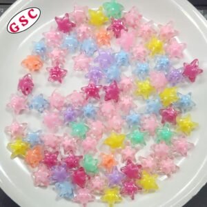 TWO TONE 10MM STAR MULTI-COLOURS