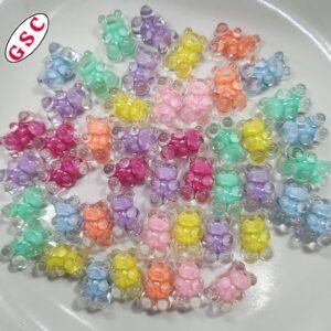 TWO TONE 10MM TEDDY BEAR MULTI-COLOURS