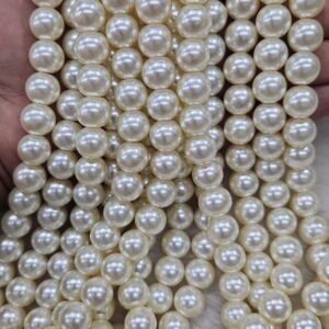 12MM GLASS PEARL OFF-WHITE