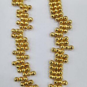 3MM BALL 3 HOLE BRASS BEADS