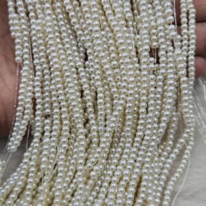 3MM GLASS PEARL OFF-WHITE
