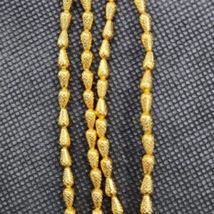 4X6MM DROP DOT BALL BRASS BEADS(ANTI-TARNISH)