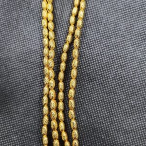 5X7MM OVAL DOT BALL BRASS BEADS(ANTI-TARNISH)
