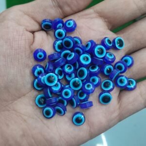 EVIL EYE 6MM FLAT BEADS