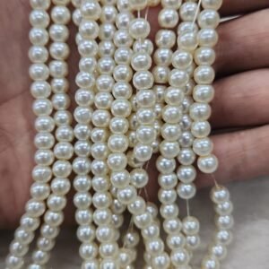 6MM GLASS PEARL OFF-WHITE