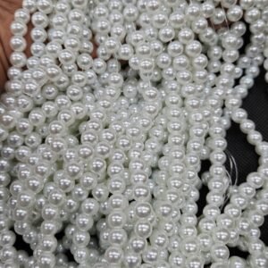 8MM GLASS PEARL WHITE