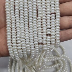 4*6MM GLASS PEARL FLAT BEADS