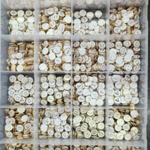 WHITE ALPHABETS CHARMS