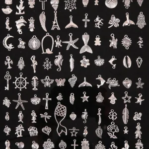 ALLOY SILVER CHARMS 100 RANDOM DESIGNS